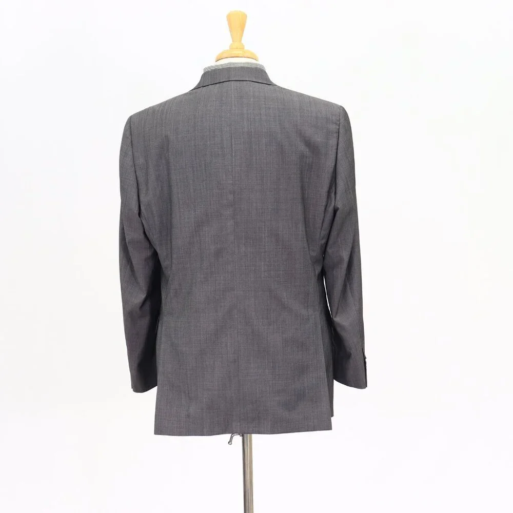 Hart Schaffner Marx 42R Gray Solid 2-Button Sport Coat Blazer Jacket T182